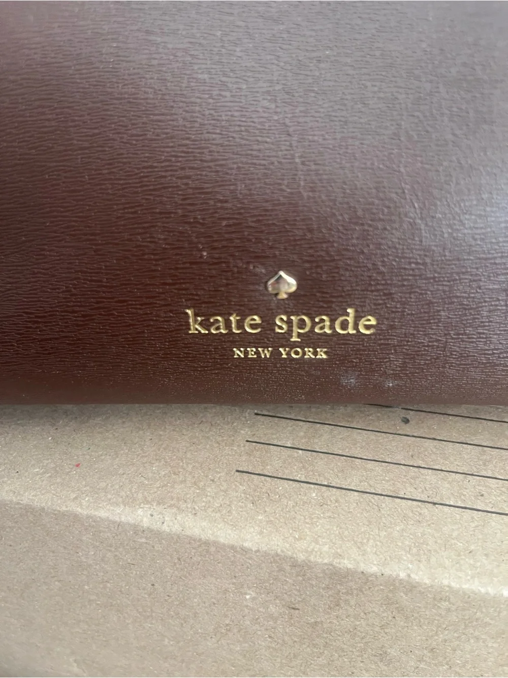 Kate Spade Reiley Mahogany Brown Leather Dome Satchel w/crossbody strap